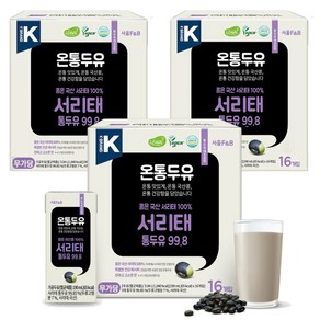 온통두유 국산콩 서리태 통두유, 190ml, 48개