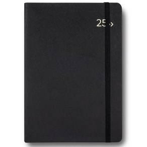 2025 디커버다이어리 양장 밴드식 다이어리 날짜형 노트식 A5 DV PRO3플러스, 블랙