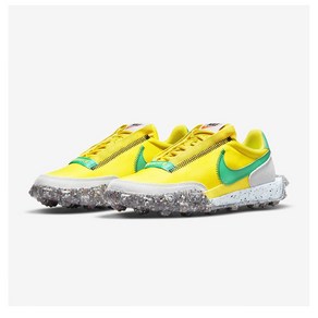 나이키 헬리오스 옐로 여성 스파이크리스 골프화 Nike Waffle Racer Crater yellow/green