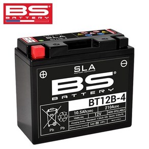 BS 배터리 BT12B-4 12V 10.5Ah XMAX 대용량 ZX-10R XVS400 하이퍼모타드 몬스터 멀티스트라다 두카티, 충전, 1개