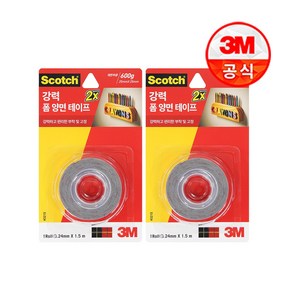 스카치 강력 폼 양면 테이프 3215 24mm x 1.5m, 2개