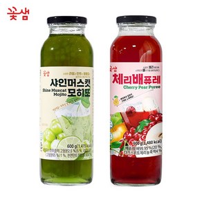 꽃샘 샤인머스캣 모히또 +체리 배퓨레 (홈카페), 600g, 1개, 1개입