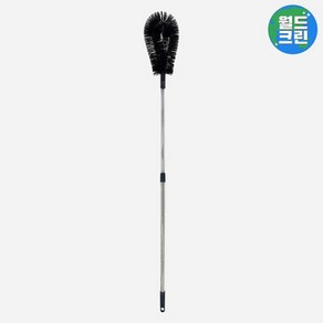 월드크린 거미줄 제거솔 + 2단 스텐봉, 블랙, 1세트