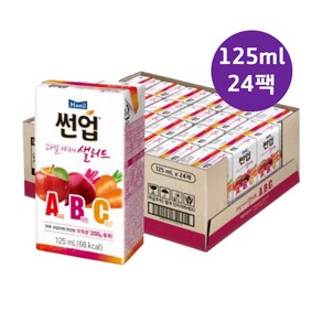 썬업 과일야채 샐러드 ABC 주스 125ml 24팩, 24개