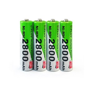 충전용 니켈수소 건전지 AA배터리 4알 1세트 충전지 배터리 2800mAh, 1개, 4개입