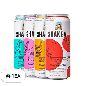 SHAKEAT 전연령 쉨잇 독 건식사료 185g x 4종 버라이어트팩 세트, 닭, 1세트