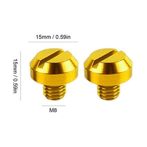 오토바이 합금 10m 오토바이용 2 나사 8m 액세서리 알루미늄 백미러 휴대용, gold AntiClock M8, 1개