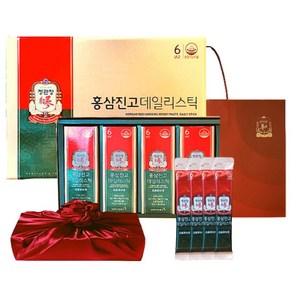 정관장 6년근 홍삼정 에브리타임 홍삼진고 스틱 20포 200ml+쇼핑백 부모님 면력 여행 골프 명절 선물세트(보자기포함) 1개, 20회분