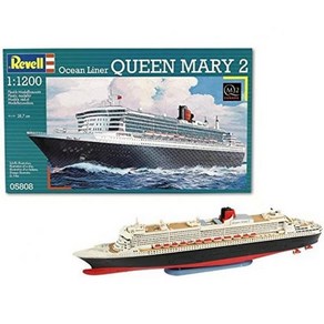 레벨 Revell Queen May 2 크루즈 라이너 1 1200 모델 키트 배 선박 프라모델, 1개