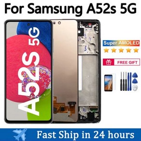 휴대폰 핸드폰 스마트폰 수리 부품 삼성 호환 갤럭시 A52s 5G A528B A528M A528B/DS LCD 디스플레이 터치 스크린 디지타이저 OEM 6.5 인치, [06] OEM No Fame, 1개