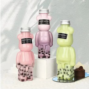 곰돌이 병 페트 음료수 공병 베어보틀 380ml 500ml