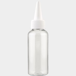 화이트 뾰족캡 투명 용기 50ml 플라스틱 화장품용기 공병 소분병 여행, 1개