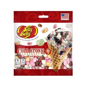 Jelly Belly Cold Stone Ice Ceam Palo Mix Jelly Beans 3. 젤리 벨리 콜드스톤 아이스크림 팔러 믹스 젤리 빈 3.1온스 그랩앤고, 1개, 87g