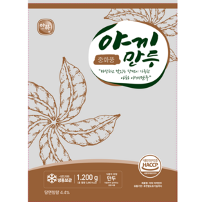 [아이스박스 무료포장] 아하 야끼만두 1.2kg 냉동식품, 6개