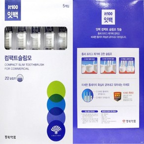 동화약품 잇백 컴팩트슬림모 2단 슬림모 잇치 칫솔 5p, 1세트, 5개입