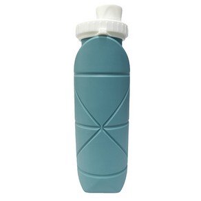 BeyvooI접이식 스포츠 물병 라이딩 피트니스 컵 600ml, 푸른 색