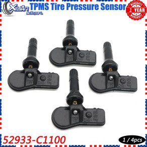 타이어공기압센서 XUAN-TPMS 타이어 압력 센서 52933-C1100 52933C1100 현대 ix25 Ceta Tucson 2016-2020 433MHz 자동 등록, 1.1pcs