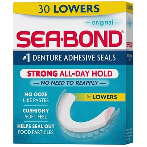 SeaBond 의치용 점착제 씰 오리지널 하부용 30개