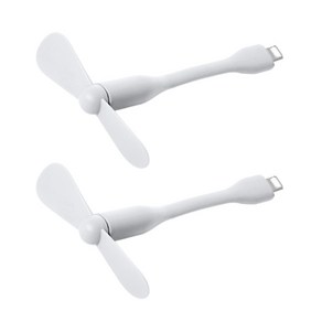 1+1 휴대용 미니 선풍기 usb / 5핀 / 아이폰 8핀 보조배터리 USB 선풍기, 06 아이폰8핀 WH (2개)