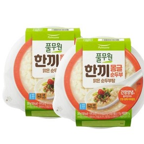 풀무원 한끼몽글순두부 맑은순두부탕 269g 2개