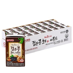 삼육두유 검은콩 호두와 아몬드 두유, 140ml, 24개