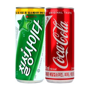 코카콜라 업소용 245ml 15개 + 칠성사이다 업소용 245ml 15개, 30개