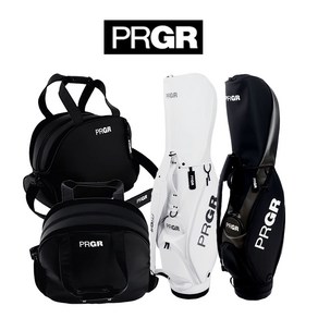 22 PRGR프로기어 GOLFBAG 캐디백 화이트 블랙 색상 보스턴백세트, 화이트캐디백+보스턴백