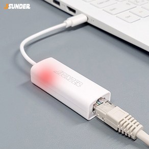 썬더 USB C타입 이더넷 유선 랜카드 허브 랜젠더