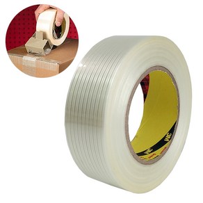 3M 8915 필라멘트 테이프 40mm x 55M 유리섬유 포장, 1개