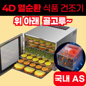 올퍼 4D 열순환 야채 건조기 고추 식품 말리기 동결건조 기계 과일 음식 생선 가정용, 6단