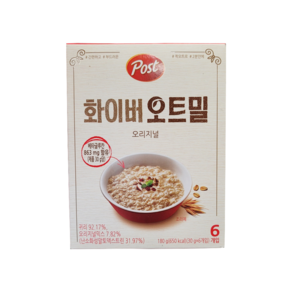 POST 포스트 화이버 오트밀 오리지널 간편하고 부드러운 퀵오트 아침식사대용, 180g, 1개