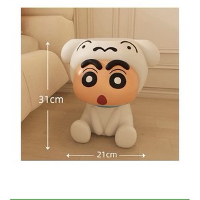 짱구 사이드테이블 캐릭터 피규어 침대옆 협탁 흰둥이, 흰둥이 짱구 31CM