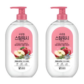 자연퐁 스팀워시 4X 주방세제 애플향, 750ml, 2개