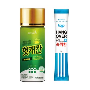 영진 헛개숙취세트 헛개칸 100ml + 숙취환 3g 1세트(1병+1포), 1세트