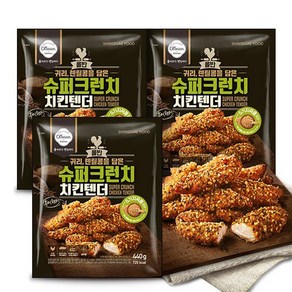 [신세계푸드] 올반 슈퍼크런치 치킨텐더 440g3봉, 440g, 3개