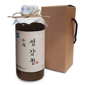 수제 생강청 600g  국내산 생강 무설탕 조청 원액 진액 생강차, 1개입, 1개