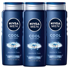 NIVEA 니베아 멘 쿨 3 in 1 바디워시, 500ml, 3개