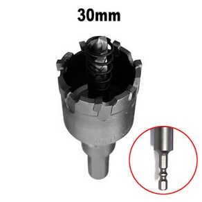 블랙불 육각 임팩 초경 홀쏘 기리 30mm 홀커터 홀컷터 구멍 관통 타입, 1개