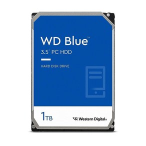 웨스턴 디지털 8TB WD 블루 PC 하드 드라이브 HDD (WD80EAZ)., 1TB, 뉴제너레이션