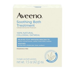 Aveeno 아비노 순한 건성피부용 오트밀 입욕제 8개입X4팩 총32회분 Soothing Bath Dy Eczema, 42g, 4개