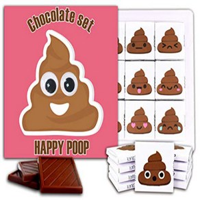 DA CHOCOLATE Candy Souvenir POOP EMOJI Chocolate G DA CHOCOLATE 캔디 기념품 POOP EMOJI 초콜릿 선물 세트 5x5in 1박