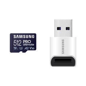 삼성전자 PRO Ultimate 512GB + 리더기 마이크로SD 메모리카드 MB-MY512SB/WW, 1개