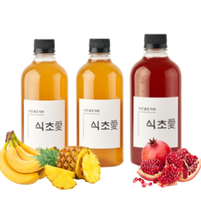 석류 바나나 파인애플 오미자 천연발효 식초 500ml 핸드메이드 자연 식초 원액 비니거 먹는법 효능 만들기 수제과일식초 모음, 바나나식초, 1개