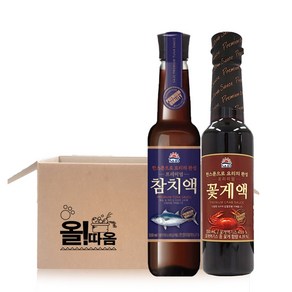 올따옴 해표 프리미엄 꽃게액550ml+참치액550ml 1개씩, 1세트, 550ml