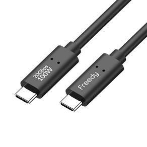 프리디 초고속케이블 CtoC USB-if 3.2 GEN2 PD100W 1M 갤럭시 맥북 충전, 블랙, 1개