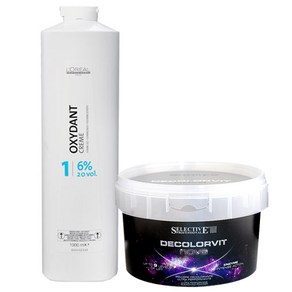 셀렉티브 노바 탈색약 1000g+로레알 6% 산화제 1000ml, 1개