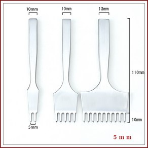 다이아몬드치즐 다이아몬드 목타 가죽 타공 치즐 2+5+10날 세트, 1세트