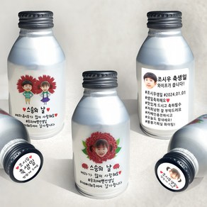 카네이션 스승의날 어버이날 기념일 캔커피 스티커15매, 11포토-남자, 투명지, 02뚜껑