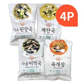 초간단 간편국 동결건조 블럭 국 4P, 1개, 40g