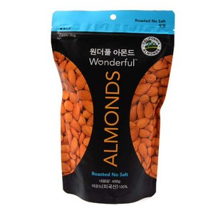 원더풀아몬드 (무염)400g, 원더풀 아몬드 무염 400g, 없음